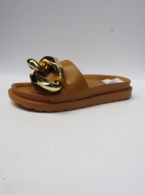 Klapki damskie na płaskim (36-41) J132 CAMEL