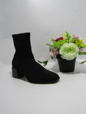 Botki damskie na obcasie (36-41) 9503A BLACK