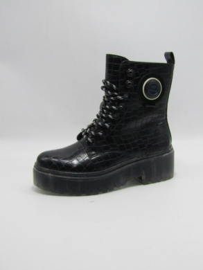 Botki damskie ocieplane na płaskim (36-41) D19-7811-5 BLACK