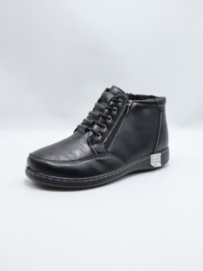 Botki damskie ocieplane na płaskim (36-42) C2382-1 BLACK