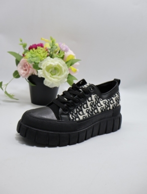 Buty sportowe damskie na płaskim (36-41) JS1153 BLACK