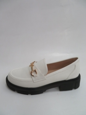 Mokasyny damskie na płaskim (36-41) W198 WHITE