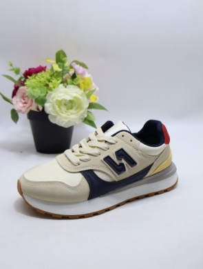 Buty sportowe damskie na płaskim (36-41) 24069 BEIGE