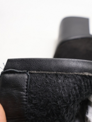 Botki damskie ocieplane na obcasie (36-41) HQ343 BLACK