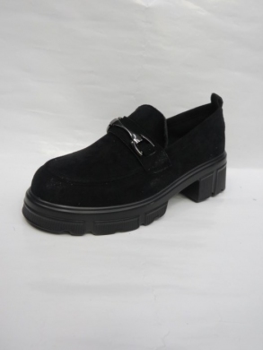 Mokasyny damskie na koturnie (36-41) 3255C BLACK