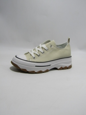 Trampki damskie na płaskim (36-41) 6005 KHAKI