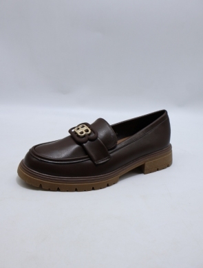 Mokasyny damskie na płaskim (36-41) 333-323 MAROON
