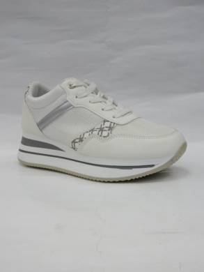 Buty sportowe damskie na płaskim (36-41) 19349 WHITE