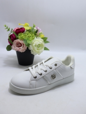 Buty sportowe damskie na płaskim (36-41) DD-311 WH/SILVER