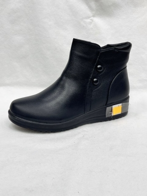 Botki damskie ocieplane na płaskim (36-41) W33-9 BLACK
