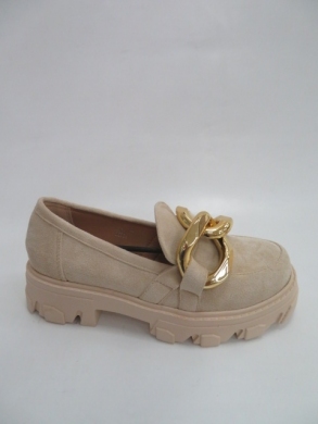 Mokasyny damskie na koturnie (36-41) G358 BEIGE