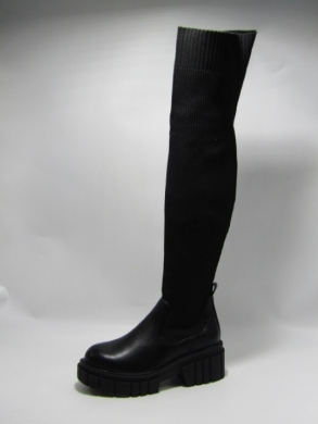 Kozaki damskie na płaskim (36-41) BM82 BLACK