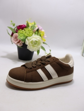 Buty sportowe damskie na płaskim (36-41) EV-526 BROWN