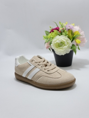 Buty sportowe damskie na płaskim (36-41) B-6610 BEIGE