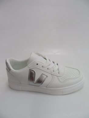 Buty sportowe damskie na płaskim (36-41) XHBD-123 WHITE/SILVER