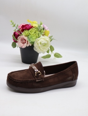 Mokasyny damskie na płaskim (36-41) 5325 BROWN