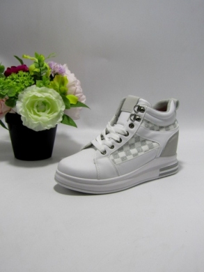Buty sportowe damskie na płaskim (36-41) 9207 WHITE