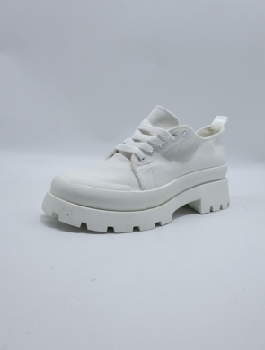 Buty sportowe damskie na płaskim (36-41) LA209 WHITE