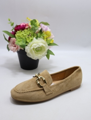Mokasyny damskie na płaskim (36-41) H8-967 KHAKI