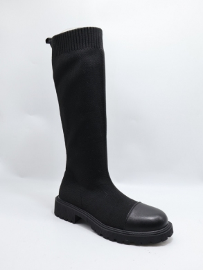Kozaki damskie na płaskim (36-41) HQ316 BLACK