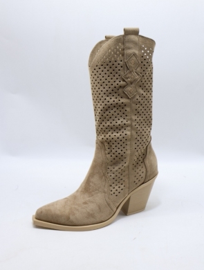 Kozaki damskie na obcasie (36-41) 7650A KHAKI