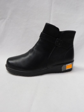 Botki damskie ocieplane na płaskim (36-41) W33-3 BLACK