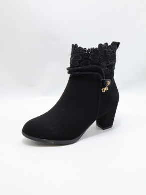 Botki damskie ocieplane na obcasie (36-41) DX60-1 BLACK