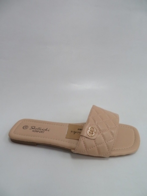Klapki damskie na płaskim (36-41) 0614 BEIGE