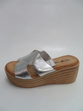 Klapki damskie na koturnie (36-41) VS-517 SILVER