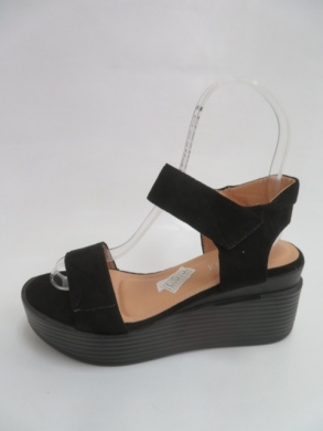 Sandały damskie na koturnie (36-41) 9012 BLACK