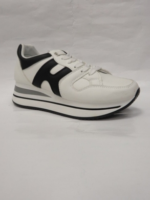 Buty sportowe damskie na płaskim (36-41) 1733 WHITE/BLACK