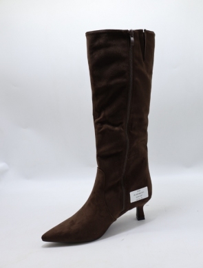 Kozaki damskie na szpilce (36-41) 181-235 BROWN