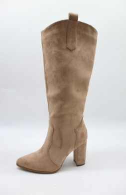 Kozaki damskie na obcasie (36-41) 9327-1 KHAKI
