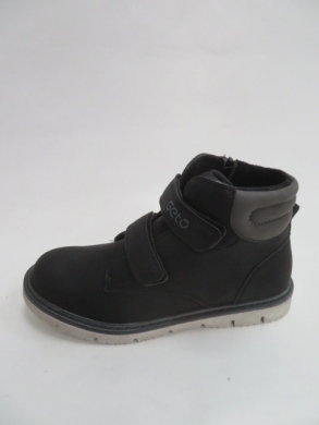 Botki chłopięce ocieplane (32-37) F836 BLACK