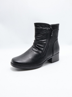 Botki damskie ocieplane na obcasie (37-42) 2040-1 BLACK