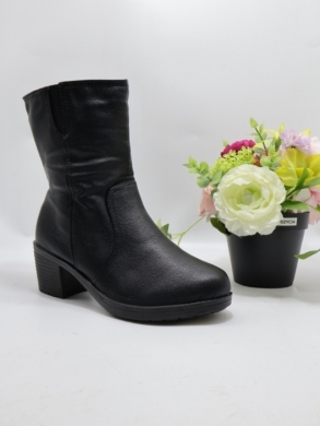 Botki damskie ocieplane na obcasie (36-41) Z2-25 BLACK