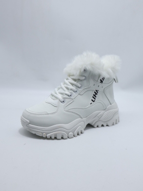 Botki damskie ocieplane na płaskim (36-41) 9303-8 WHITE