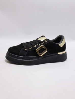 Buty sportowe damskie na płaskim (36-41) GB016 BLACK