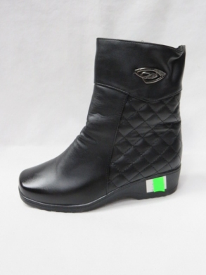 Botki damskie ocieplane na koturnie (37-42) B20 BLACK