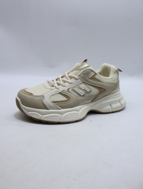Buty sportowe damskie na płaskim (36-41) 23016 BEIGE