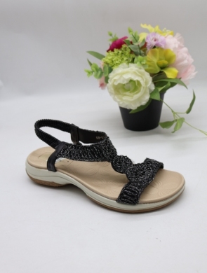 Sandały damskie na płaskim (36-41) R61 BLACK