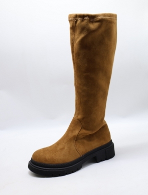 Kozaki damskie na płaskim (36-41) JW198 CAMEL