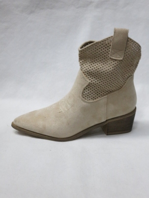 Botki damskie na płaskim (36-41) D829 BEIGE