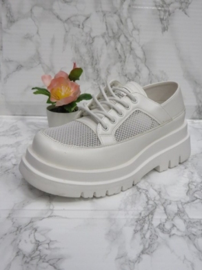 Półbuty damskie na koturnie (36-41) A21-80717 WHITE