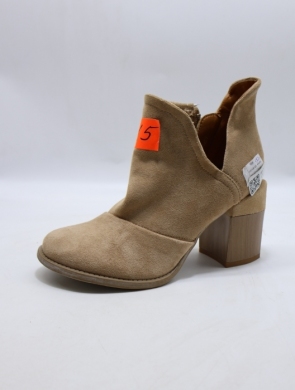 Botki damskie na obcasie (36-41) A5706-63 KHAKI