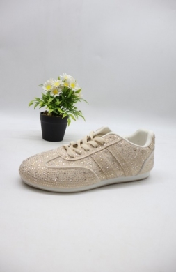 Buty sportowe damskie na płaskim (36-41) B-902 BEIGE