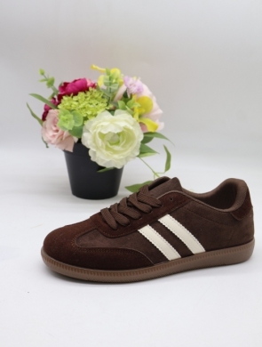 Buty sportowe damskie na płaskim (36-41) 77663-6 BROWN
