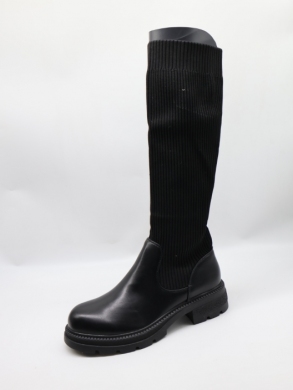 Kozaki damskie na płaskim (36-41) 888-63 BLACK