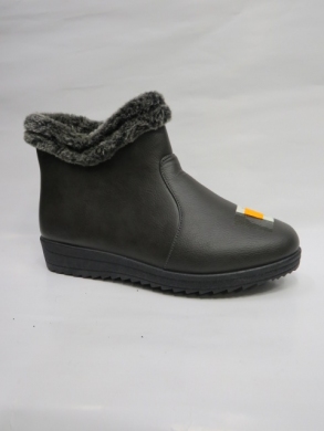 Botki damskie ocieplane na płaskim (37-42) XKAN-17 GREY