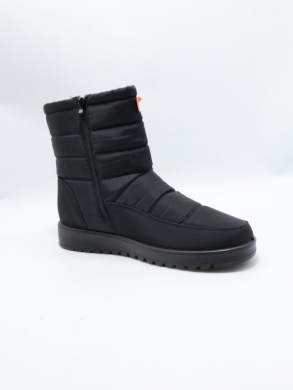 Botki damskie ocieplane na płaskim (37-42) F9007 BLACK